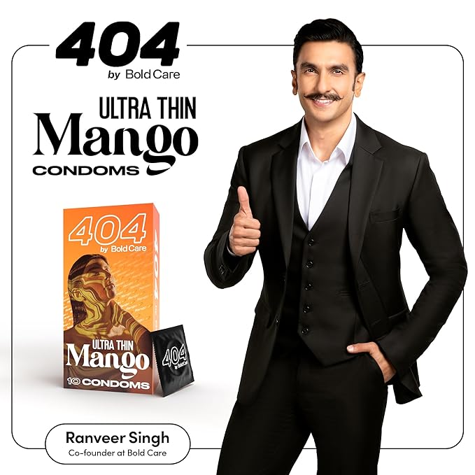 Bold Care 404 Super Ultra Thin Mango Flavored Condoms For Men - (Pack Of 3)