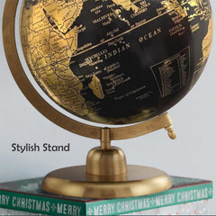 World Globe 8 Inch With Gold Stand - Birthday Gift For Boys, Corporate Gifts, Home Decor, Office Decor, Geography Learning & Show Piece, Pack Of 1