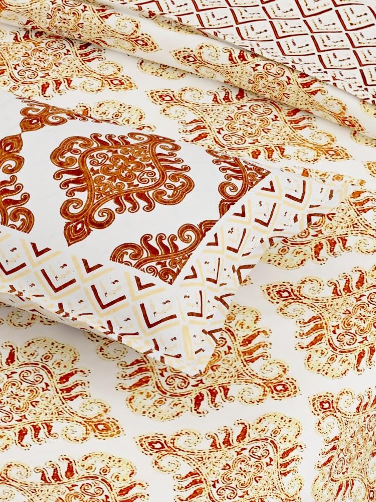 100% Cotton Jaipuri Bedsheet For King Size (90 X 103 Inches, Yellow) With 2 Pillow Covers | Perfect For Everyday Use, Guest Rooms, Or Gifting On Special Occasions