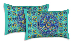 Printed Bedsheet For Double Bed With 2 Pillow Covers - 83 X 94 Inches, Green | Ideal For Hotel, Guest House, Home | Traditional Jaipuri Bedsheets