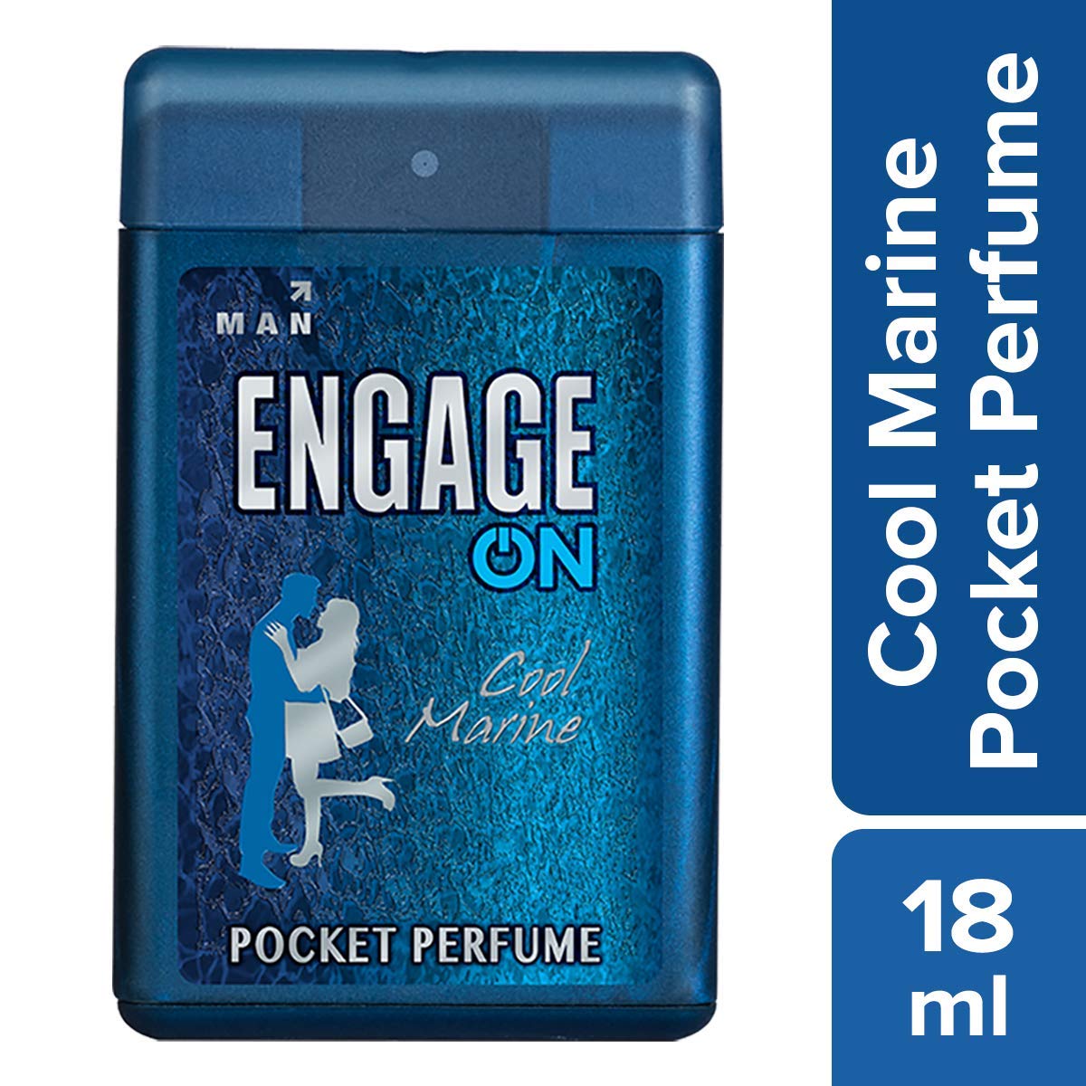 Engage On Cool Marine Pocket Perfume For Men | Citrus & Fresh Fragrance Scent , Long Lasting Skin Friendly Perfume For Men 18ml 0.6 Fl.oz.