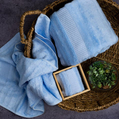 Mush Bamboo Luxurious 4 Bath + 4 Hand & 4 Face Towel 3600 Gsm | Ultra Soft, Absorbent & Antimicrobial Towel (Olive, Pink, Navy & Sky) -12 Piece
