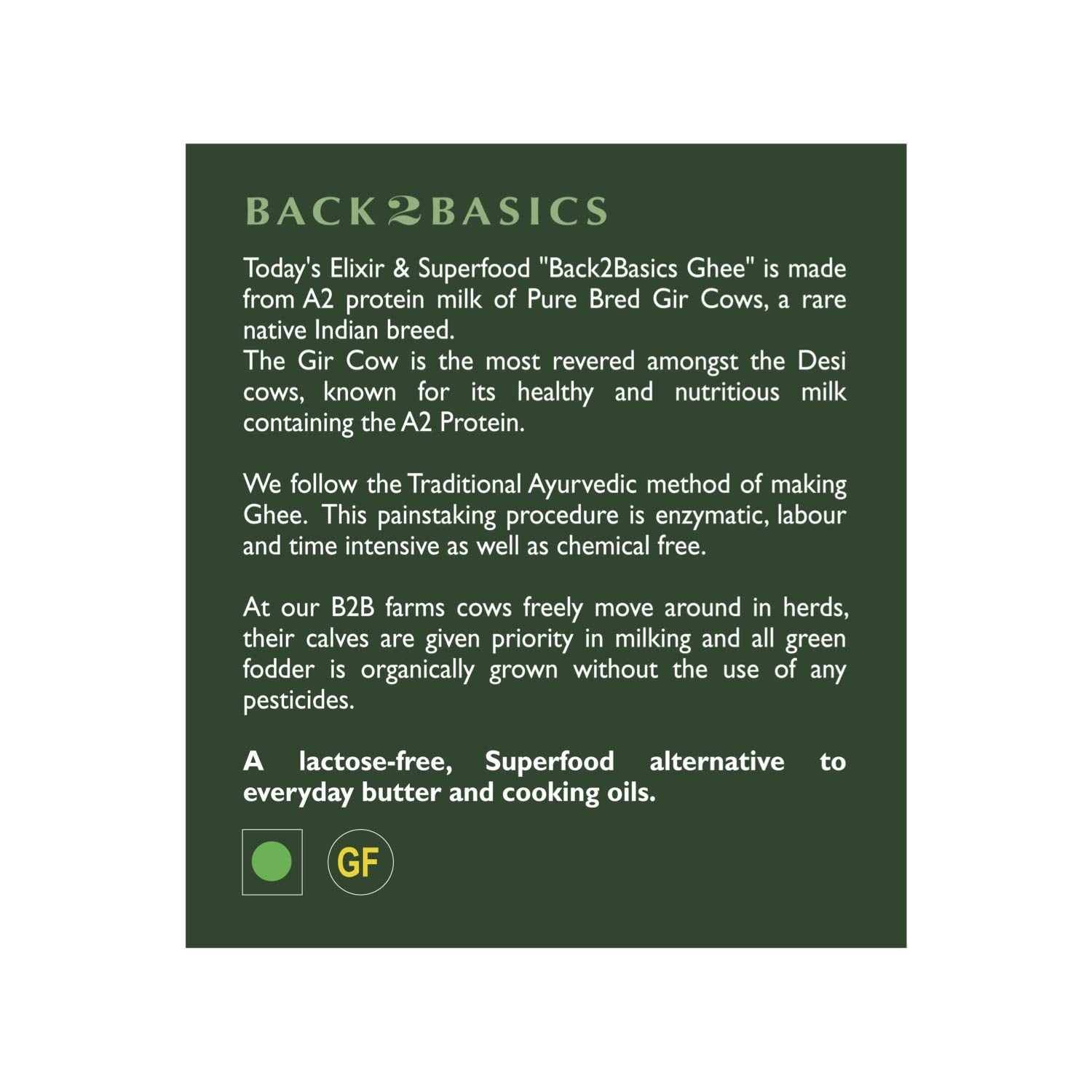 Pure Gir Cow A2 Ghee By Back2Basics | Rich In Nutrients & Protein Fiber Healthy Pure Desi Ghee Good For Diet | 1 Litre (500ml * 2) 33.8 Ounce | Jar Pack