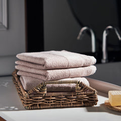 Pure Home + Living Sheared Face Towels 1300 Gsm | Ultra Soft, Absorbent, Quick Dry Towels For Facewash, Gym, Sports, Travel | Pack Of 8 (Light Pink)