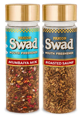 Panjon Swad Mumbaiya Mix & Roasted Saunf Mouth Fresheners 380gm, (190gm *2 Bottles)