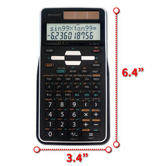SHARP Scientific Calculator 2 Line Display & Solar Power