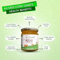 Pure Natural A2 Desi Cow Ghee By Livgreen Farm | Rich In Nutrients & Healthy Bilona Method Pure Desi Ghee Good For Weight Loss | (200ml) 6.7 Ounce | Jar Pack