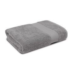 Trident 100% Cotton Large Size Bath Towel Soft & Absorbent 450 Gsm | Urban Comfort (Charcoal)