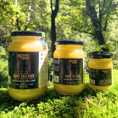 Premium Himalayan Organic Badri Cow Ghee By Orang Utan | Naturally Nourishing & Moisturising Bilona Method Healthy Cow Ghee | (300ml) 10.1 Ounce | Jar Pack