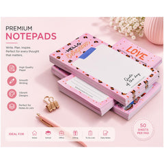 To Do List Notepad, Memo Pads, Daily Planner Notepads Writing Pads | Set Of 6 Pads