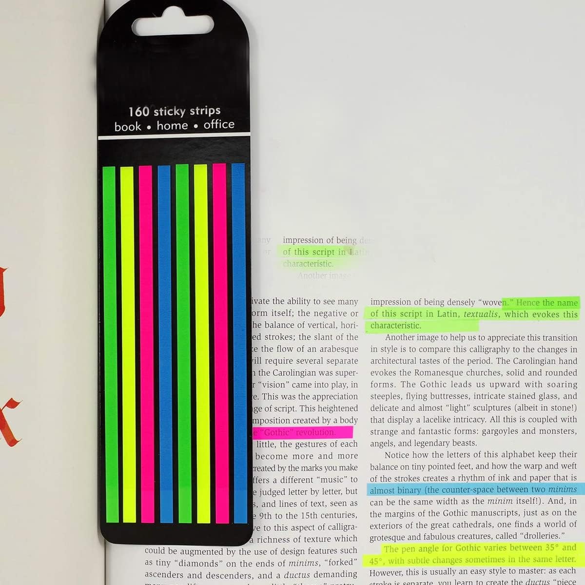 Transparent Memo Sticky Strips, Daily To-Do Checklist, Multicolor Strips - 200 Lines