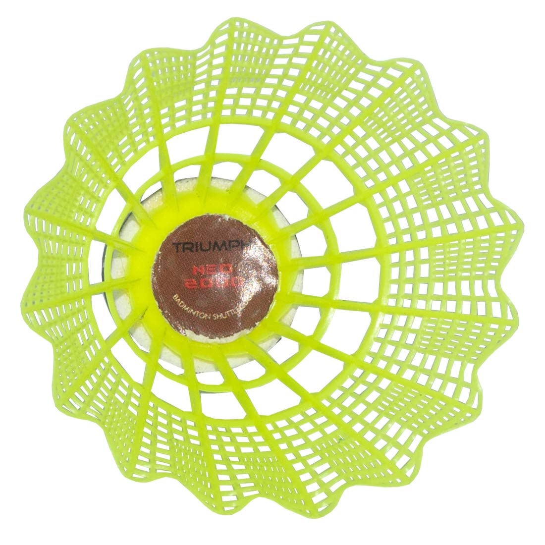 TRIUMPH Neo 2000 Nylon Badminton Shuttlecocks , Stable and Sturdy High Speed | Training Shuttlecock for Indoor and Outdoor Sports | Green , Pack Of 6
