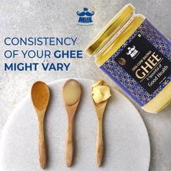 Pure Natural Desi Cow Bilona Ghee By Mr. Milk | Rich In Nutrients & Energy Healthy Pure Desi Ghee Good For Frying, Cooking | 2 Litre (500ml * 4) 67.6 Ounce | Jar Pack