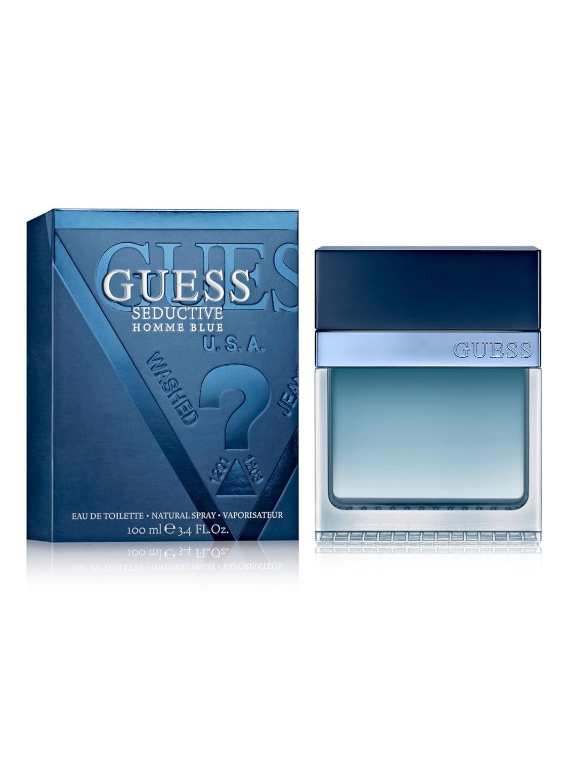 Guess Seductive Homme Blue Eau De Toilette For Men 100ml 3.4 Fl.oz. | Long Lasting Fragrance