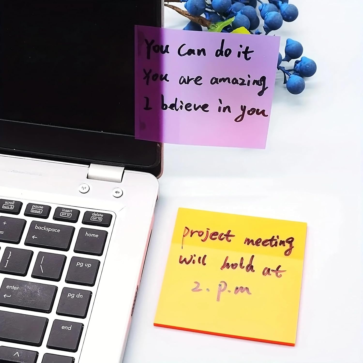 250 Sheet Super Sticky Notepad, Plain Notes For Lists & Longer Notes | 2 Times Sticking Power
