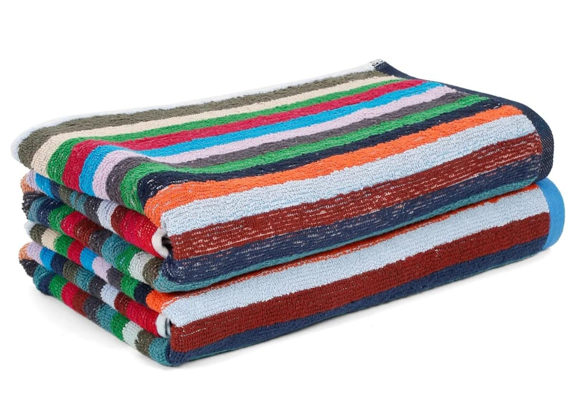 Ambra Linens Highly Absorbent Bath Towels 1 Kg | 100% Cotton, Soft & Plush All Seasons Use, Extra Large Size (Multicolor)- Pack Of 2