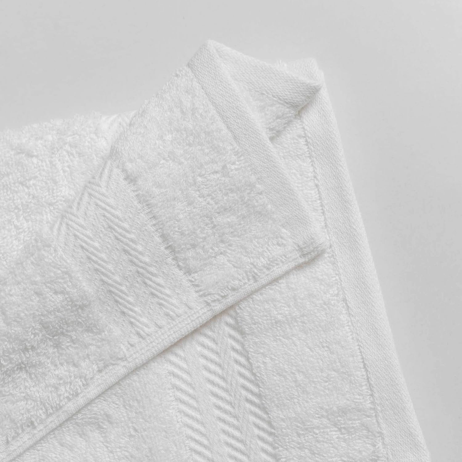 Ddecor Cotton Hand Towel 500 Gsm - Pack Of 2 (White)