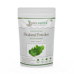 Roots Sattva Natural Elecious Brahmi Powder Triple Filtered Microfine, For Hair Packs & Eating | 200gm 0.4lbs