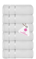 Casa Copenhagen Egyptian Cotton Ecstatic Hand Towel 740 Gsm (White)- 6 Pcs