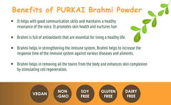 Purkai Brahmi Bacopa Monnieri Powder Jaivik Bharat Certified, Neer Brahmi Podi Non - Gmo, No Added Preservative Or Additives | 200gm 0.4lbs