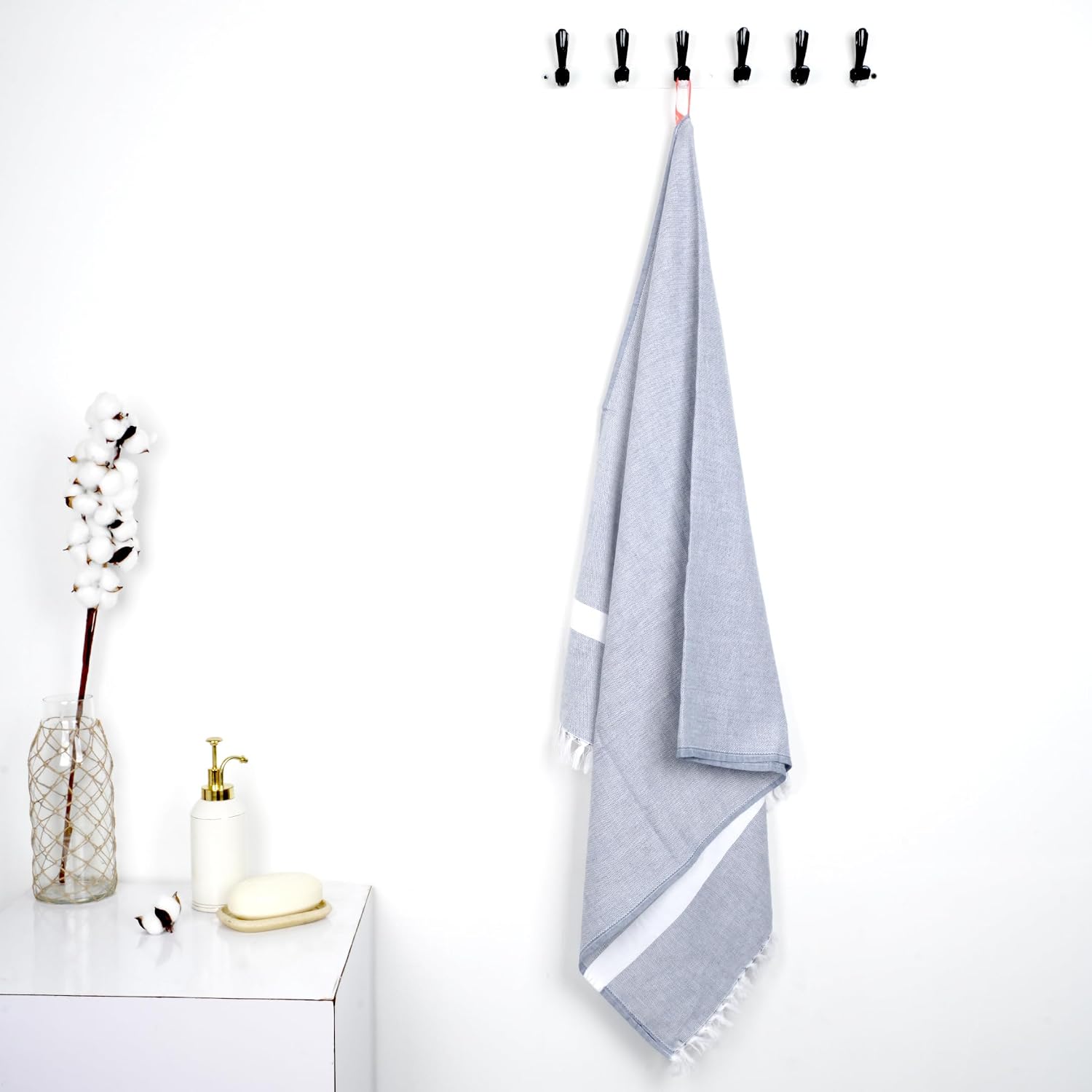 Thirsty Towel Cotton Cambric Solid Bath Towel For Unisex 200 Gsm | Quick Dry Lightweight High Absorbent | Easy Maintenance (Denim Blue)