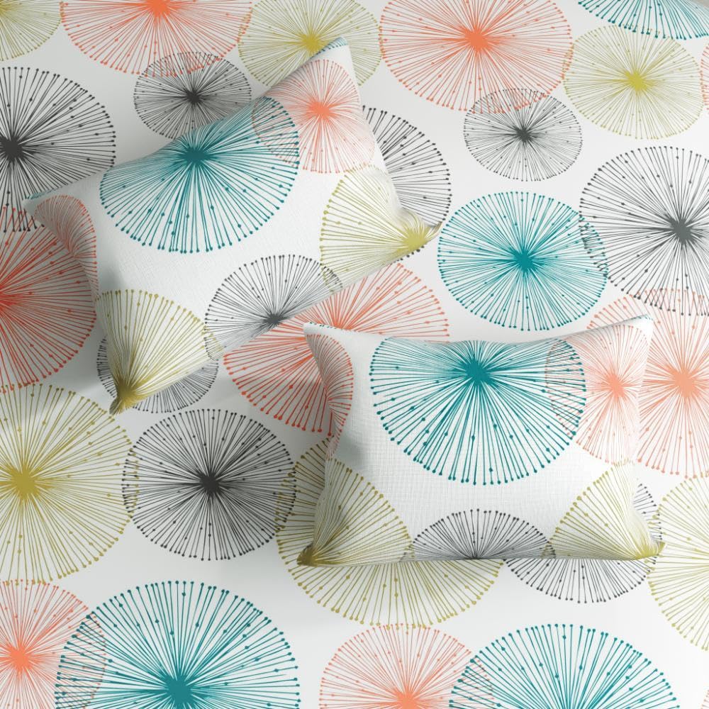 100% Cotton Double Bedsheet For Queen Size With 2 Pillow Covers 72 X 60 Inches, Multicolor | Durable & Long Lasting - All Around Elastic Fitted Sheet