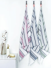 Thirsty Towel Cotton Bath Towel | Super Soft & High Absorbency Towels, Quick Dry Towels Large Size, For Men, Women & Kids, Multistripe (Assorted)