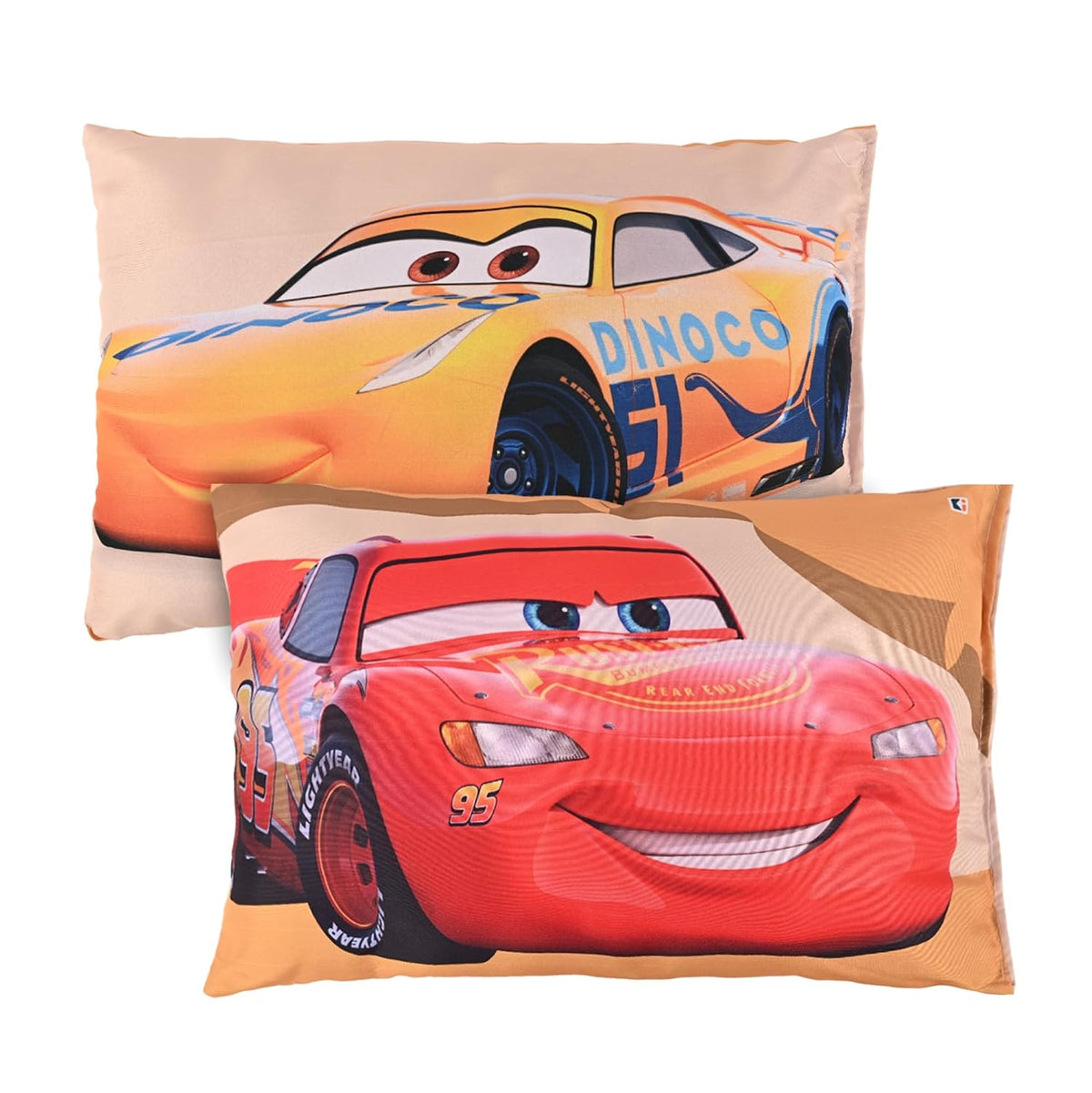 Soft & Cozy Pillow For Kid's - Comfortable Pillow For 2 Year Old's Disney Car - 12x18 Inches | Microfiber Pillow Suitable For All Sleepers, Multipurpose & Comfortable - Pack Of 2