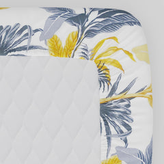 Single Bedsheet Elastic Fitted Cotton With 1 Pillow Cover | 36 X 78 Inches, Yellow & Grey | Ideal For Home, Guest House, Hotel | Soft & Breathable Fabric