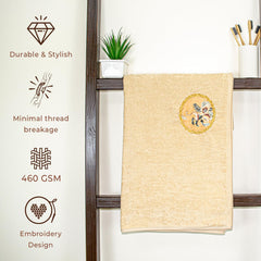 Akiko Home Prima Dream 100% Cotton Bath Towels 450 Gsm | Soft, Absorbent & Durable, Cotton Bath Towel | Pack Of 1 (Beige)