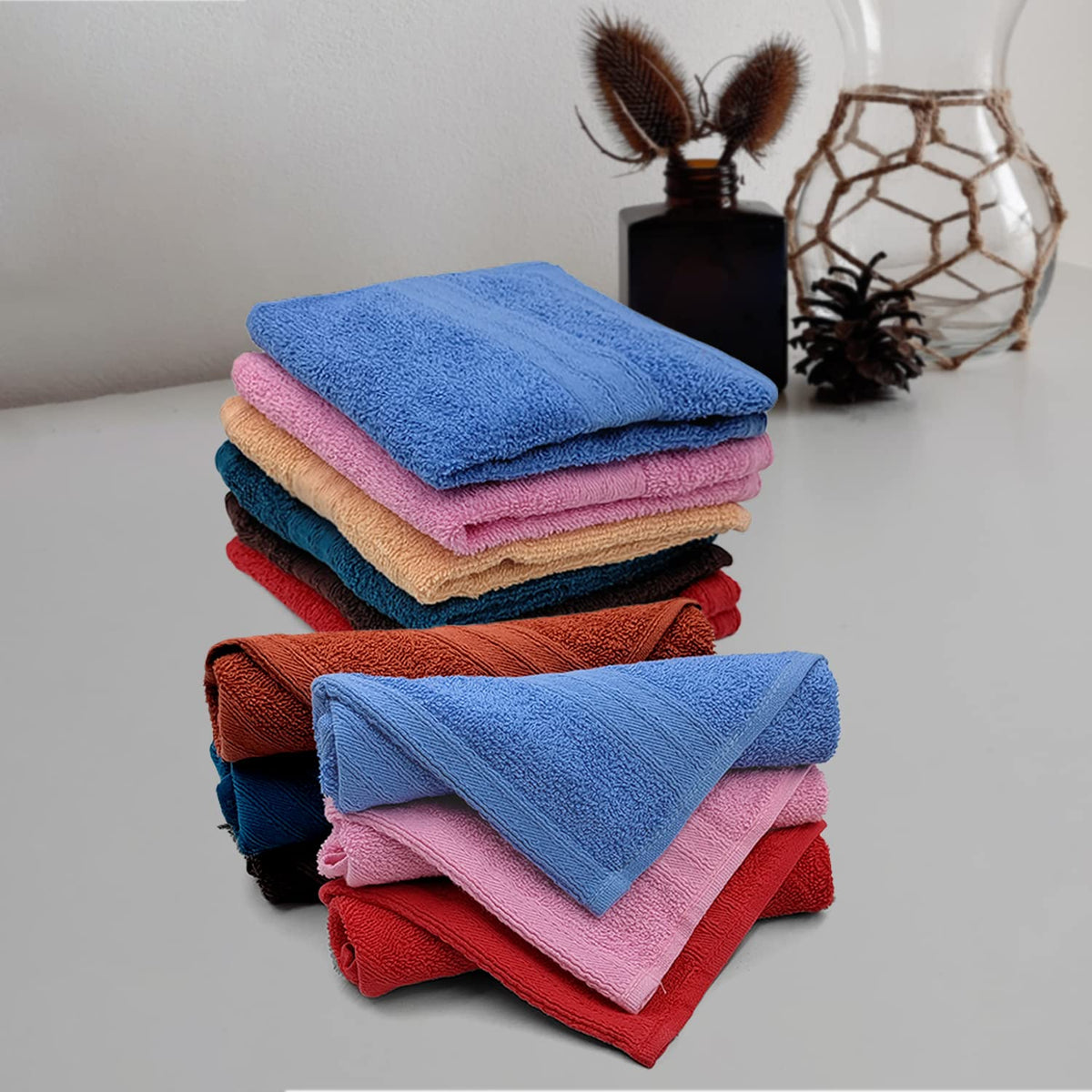 Sassoon Anatolia 12 Piece Cotton Face Towel 500 Gsm (Assorted)
