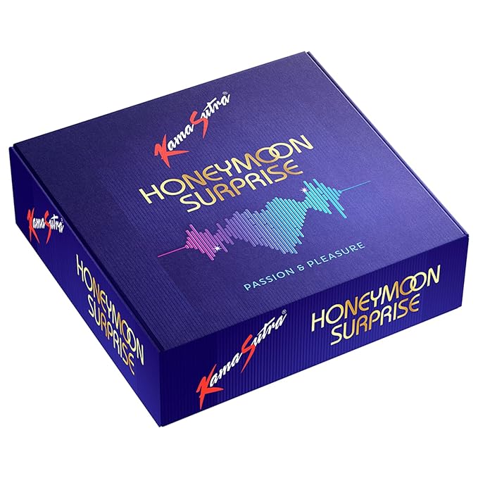 Kamasutra Honeymoon Surprise Kit - Gift For Couple | Condom For Men | Dotted | Ribbed | Combo Pack