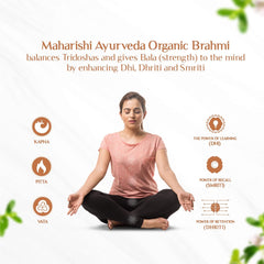 Maharishi Ayurveda Organic Brahmi Bacopa Monnieri Tablets, For Brain Health | 60 Tablets 100gm 0.2lbs Each Pack Of 2