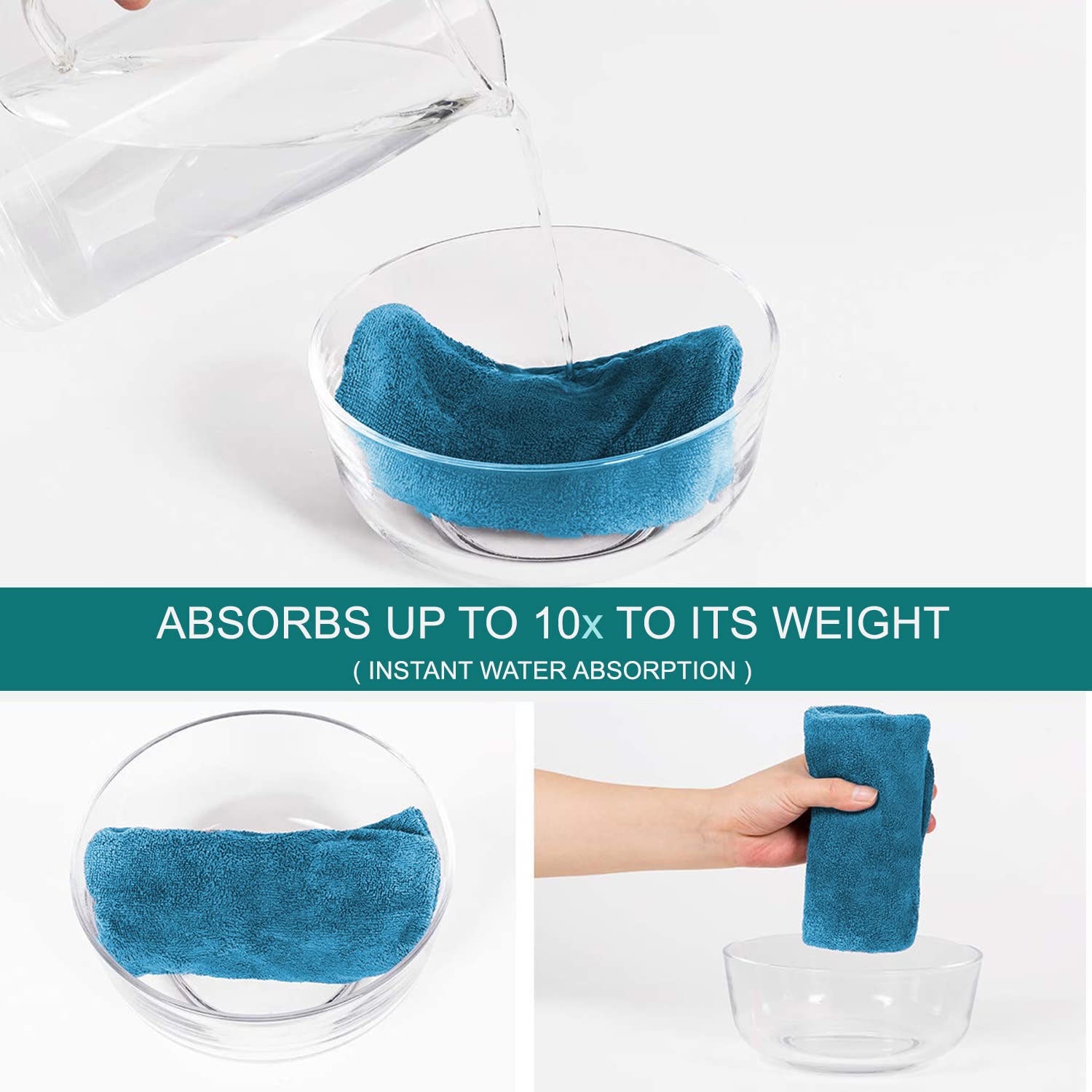 Sassoon Venir Microfiber Hair Wrap Towel 450 Gsm | For Women With Smooth Texture Super Absorbent Quick Dry Hair Turban (Peacock)