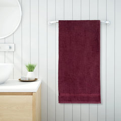 Welspun 100% Cotton Bath Towel 500 Gsm | Anti Bacterial Bright Colours High Absorbency Cotton Bath Towels (Marron)