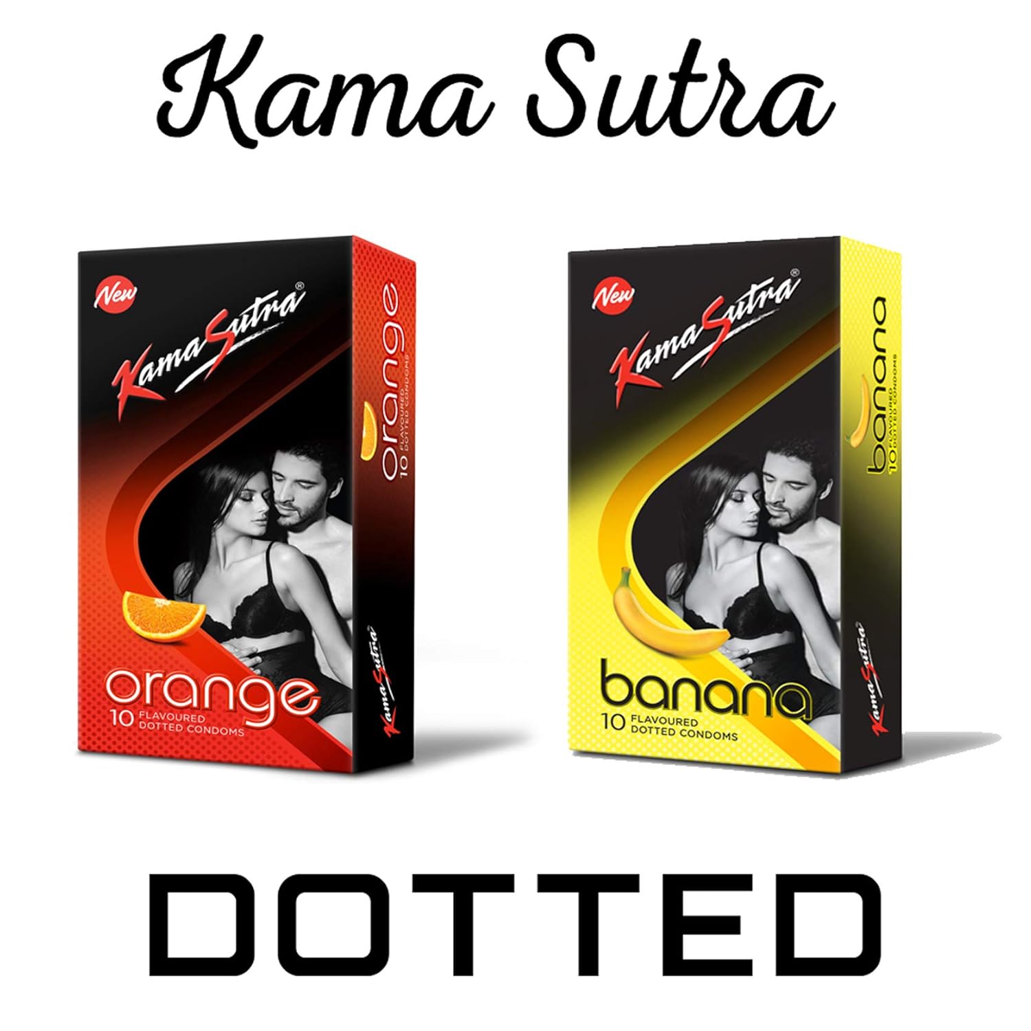 Kama Sutra Flavours Dotted Condoms - Pack of 10, 100 No's
