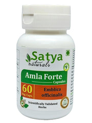 Satya Naturals Emblica Officinalis Amla, Amalaki Extract Capsules Highest Potency, 100% Herbal Product | 500mg 60 Veg Capsules 100gm 0.2lbs