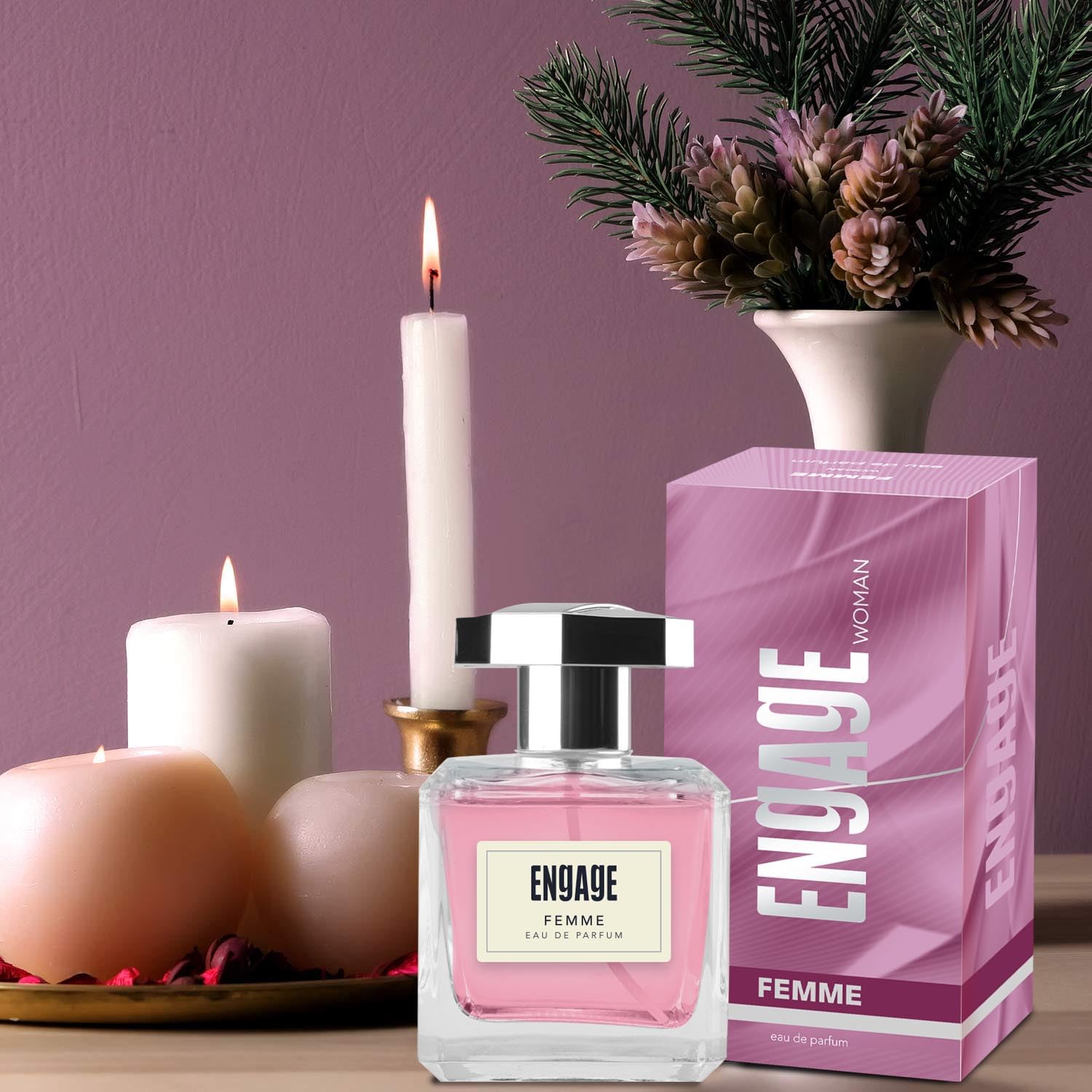 Engage Femme Eau De Parfum  | Citrus And Floral Fragrance | Skin Friendly Perfume For Women 90ml 3 Fl.oz.