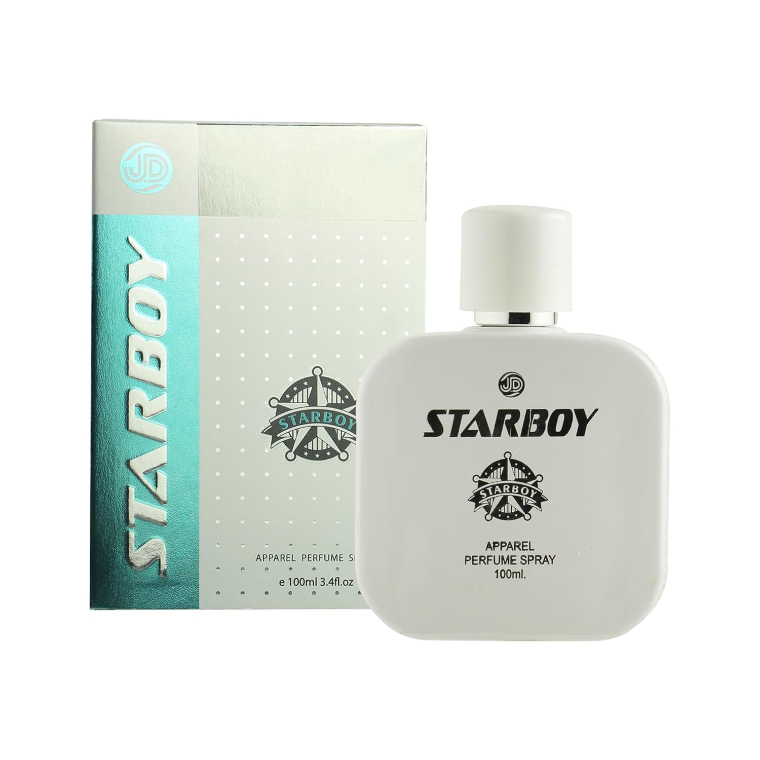 JD International Star Boy White Apparel Unisex Perfume With Long Lasting Fragrance - 100ml, 3.4 Fl.oz | Perfume For Men & Women