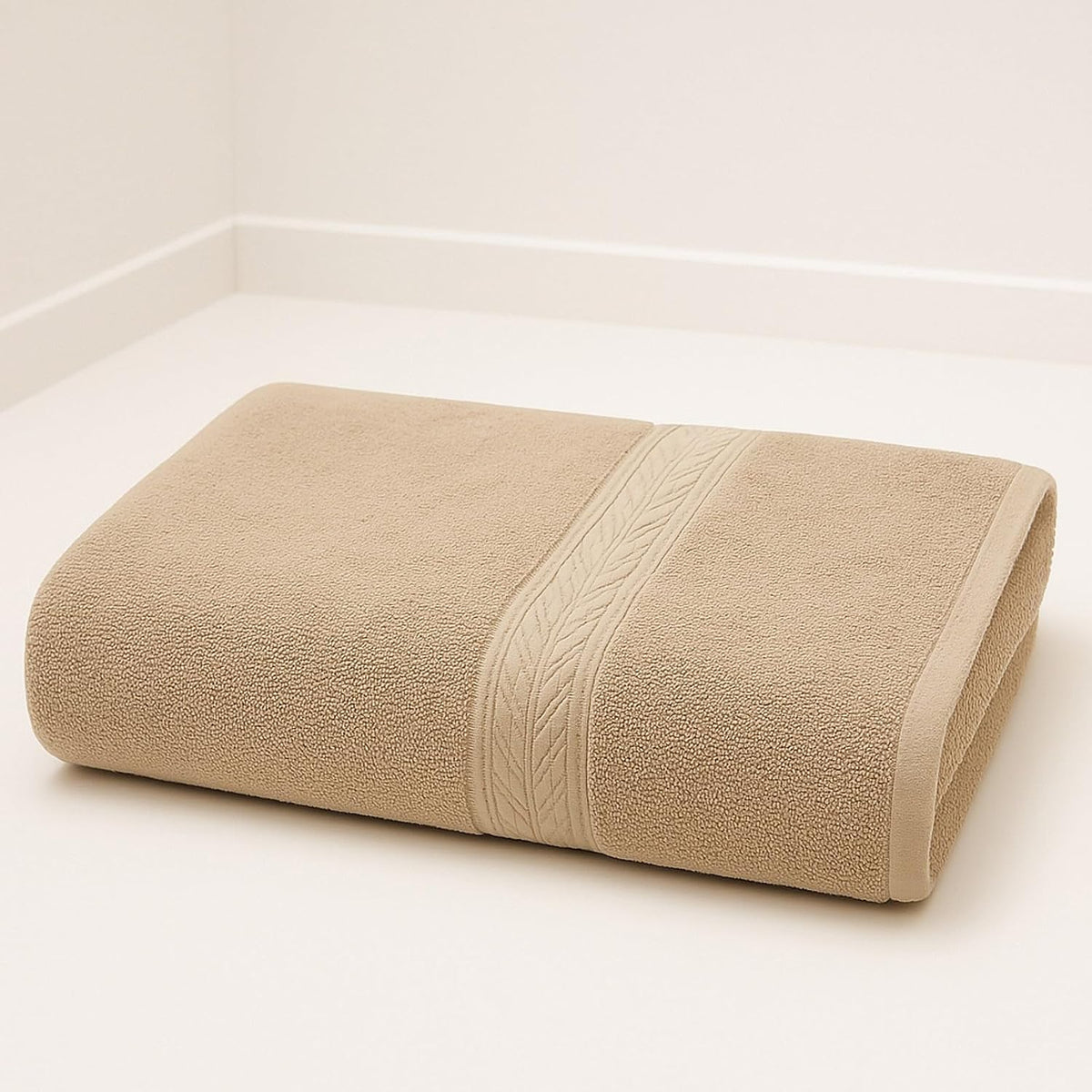 Siya Fashion Cotton Bath Towel 1000 Gsm | Ultra Soft Absorbent Quick Dry Lightweight & Durable Fabric Perfect For Home, Gym, Travel & Everyday Use (Brown) - Pack Of 2