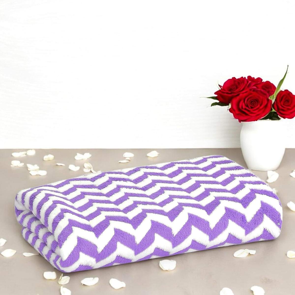 Vxqo Microfiber Large Size Bath Towels 300 Gsm | Soft & Absorbent Bath Towel For Men & Women (Purple)