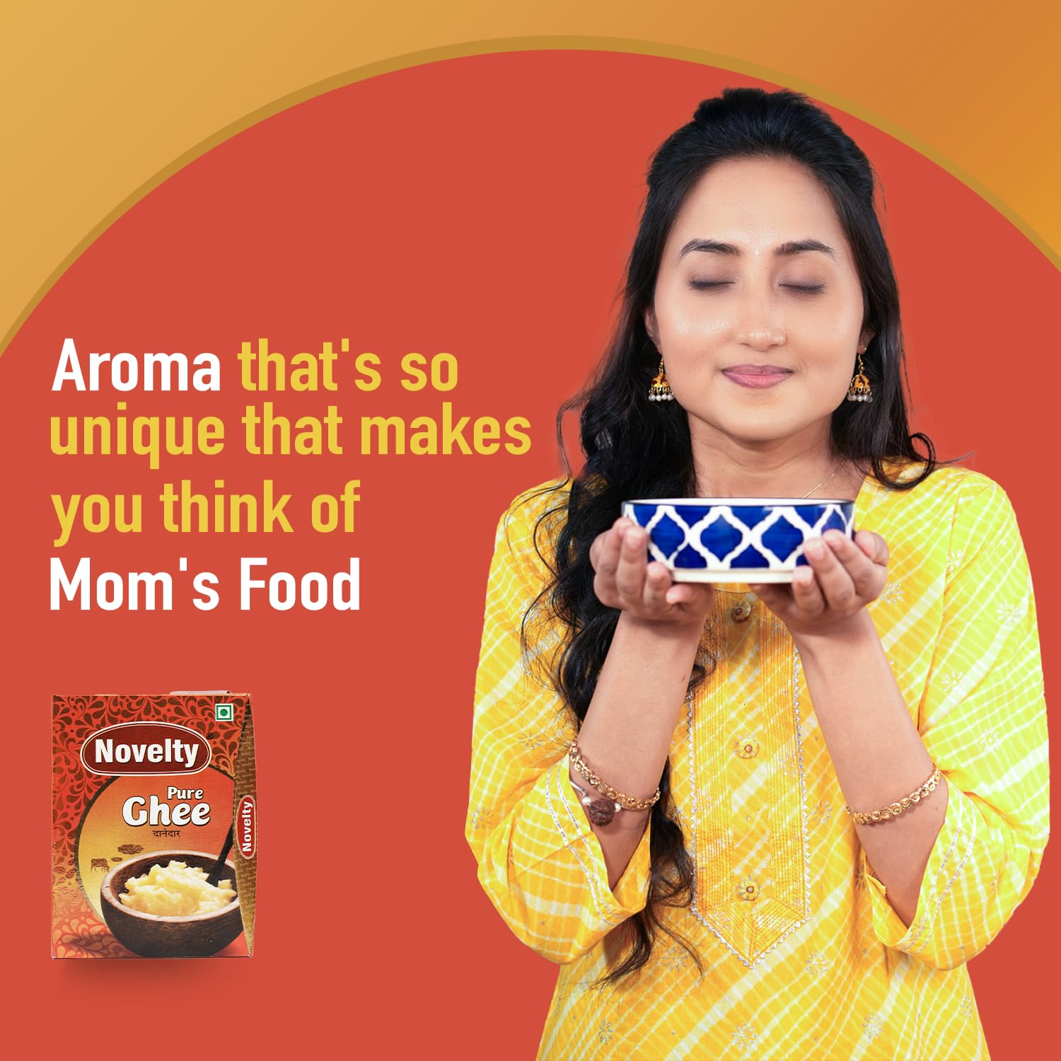 Natural Premium Desi Ghee Danedar By Novelty | Great Source Of Protein Fiber Desi Ghee Help Healthy Hair Growth | (1 Litr) 33.8 Ounce | Box Pack