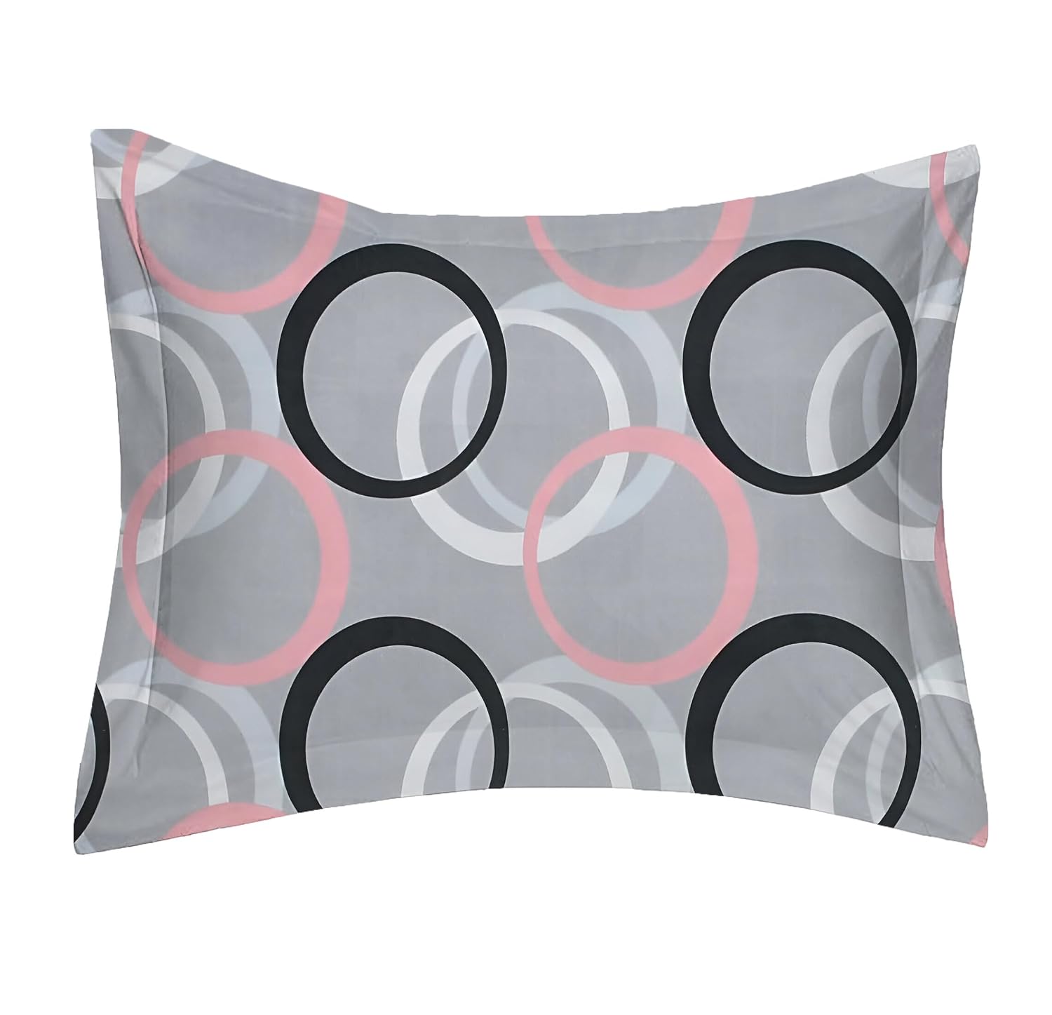 Printed Single Bedsheet Size With 1 Pillow Cover - 60 X 90 Inches, Grey & Black | Cotton Wrinkle Free Soft, Breathable | Durable & Long-Lasting