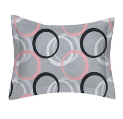 Printed Single Bedsheet Size With 1 Pillow Cover - 60 X 90 Inches, Grey & Black | Cotton Wrinkle Free Soft, Breathable | Durable & Long-Lasting