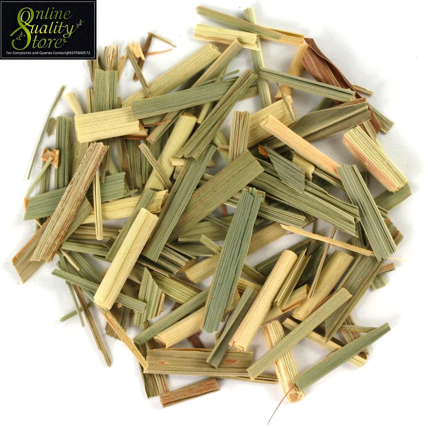 Online Quality Store Lemongrass Herbal Green Tea - 100gm, 3.5 Ounce | Reduces Anxiety, Improves Immunity - Organic Pure Dried Leaves | Caffeine Free