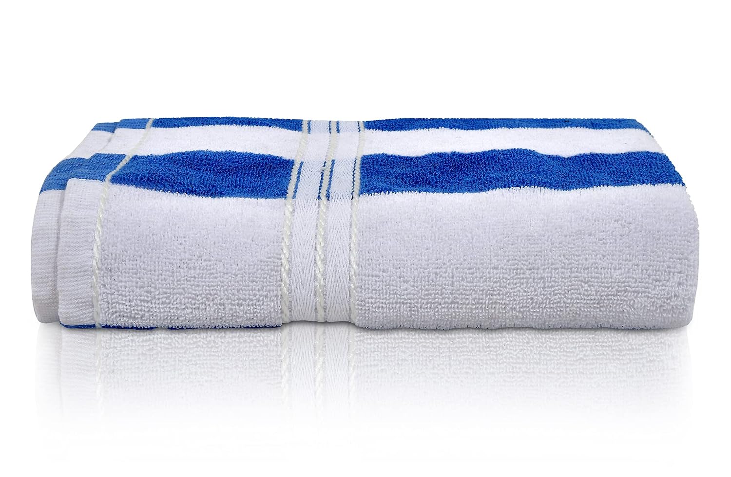 Kuber Industries Lining Design Soft Cotton Bath Towel 200 Gsm (Blue & White), Standard (HS39KUBMART023853)