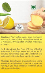Grenera Moringa Lemon Ginger Infusion Tea - 20 Tea Bags | Herbal Dietary Supplement - Caffeine Free, Non-GMO, Gluten Free, Staple Free