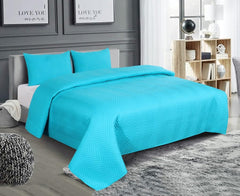 Solid Bedsheet For Double Bed With 2 Pillow Covers | Size - 90 X 100 Inches, Aqua | Light Weight, Suitable For All Seasons & Easy To Wash