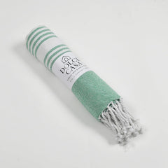Dolce Casa 100% Cotton Turkish Fouta Towel 400 Gsm | Extra Large Full Size Cotton Bath Towel (Green)