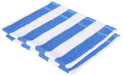 Cotton Colors Striped Hand Towel 500 Gsm (Blue, White & Pink)- Pack Of 6